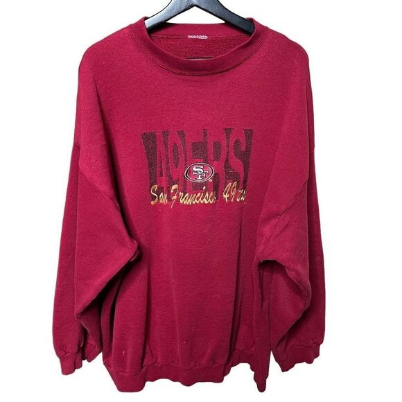 Vintage 90’s San Francisco 49ers Embroidered Crewneck Sweatshirt XXL - Picture 1 of 4
